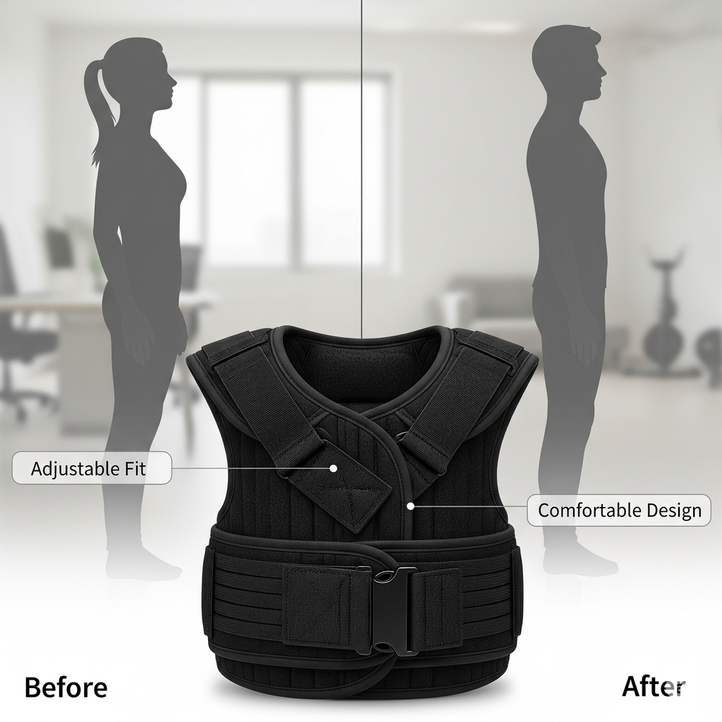 Posture Corrector Belt for Men & Women – Breathable & Adjustable Back Support Brace