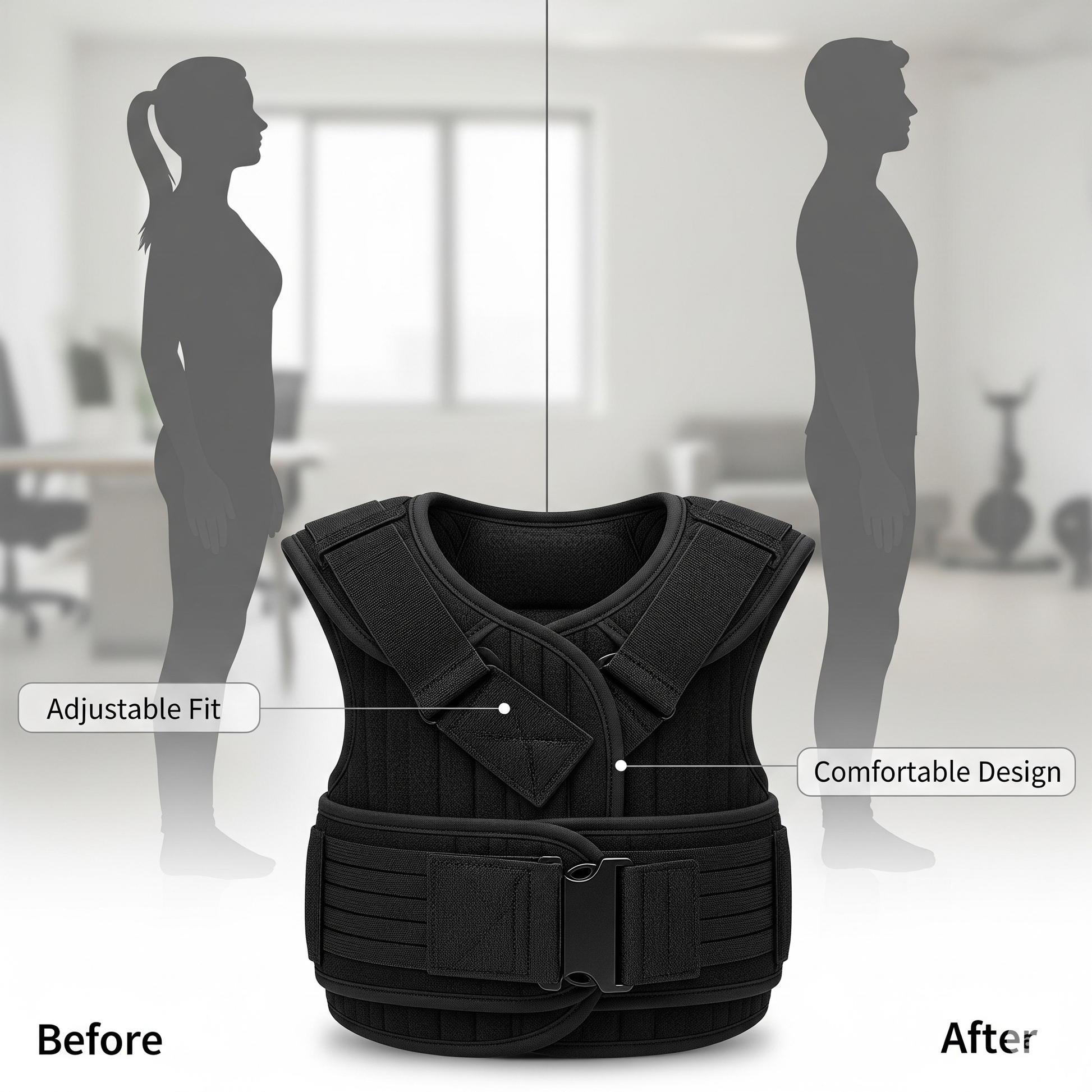 Posture Corrector Belt for Men & Women – Breathable & Adjustable Back Support Brace